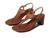 商品Ralph Lauren | Westcott Tumbled Leather Sandal颜色Deep Saddle Tan