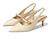 颜色: Panna White Leather, Franco Sarto | Khloe Pointed Toe Slingback Kitten Heel