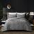 颜色: Grey, Grace Living | Grace Living Meagan Velvet Comforter Set With Pillow Sham QUEEN
