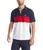 商品Nautica | Men's Short Sleeve 100% Cotton Pique Color Block Polo Shirt颜色Navy