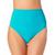 商品California Waves | Juniors' High-Waist Bikini Bottoms, Created for Macy's颜色Sweet Turquoise
