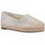 商品Nine West | Nine West Womens Maybe 2 Canvas Slip On Espadrilles颜色Silver Multi Fabric