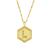 商品Essentials | Gold Plate Diamond Cut Initial Pendant Necklace, 16" + 2" extender颜色L