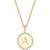 商品第1个颜色A, Sarah Chloe | Initial Medallion Pendant Necklace in 14k Gold-Plated Sterling Silver, 18"