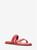 商品Michael Kors | Alba Braided Faux Leather Slide Sandal颜色DAHLIA