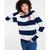 Charter Club | Women's Wispy Heart Striped 100% Cashmere Sweater, Created for Macy's, 颜色Admiral Navy Combo