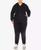 颜色: Black, White Mark | Plus Size Fleece Lined 2 Pc Tracksuit Set