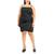Emerald Sundae | Trendy Plus Size Gathered Bodycon Dress, 颜色Black