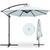 颜色: baby blue, Best Choice Products | 10ft Offset Hanging Outdoor Market Patio Umbrella w/ Easy Tilt Adjustment
