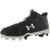 颜色: black/black, Under Armour | Leadoff Mid RM Mens Leather Cleat Baseball Shoes