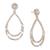color Gold, Givenchy | Silver-Tone Crystal Orbital Teardrop Earrings