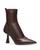 Michael Kors | Women's Clara Pointed Toe High Heel Booties, 颜色Chocolate