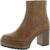 商品第1个颜色Brown, Steve Madden | Steve Madden Womens Sarcastic Faux Leather Platform Ankle Boots