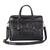 颜色: black, Infinity Leather | Genuine Leather Laptop Black Satchel Messenger Crossbody Shoulder Bag - Belmont