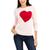 商品Tommy Hilfiger | Tommy Hilfiger Womens Heart Cotton Graphic Crewneck Sweater颜色Pink