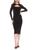 ALEXIA ADMOR | Tanya Twist Front Midi Bodycon Dress, 颜色BLACK