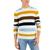 商品Club Room | Men's Merino Stripe Sweater, Created for Macy's颜色Bright White