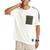 商品Nautica | Men's Relaxed-Fit Mixed Media Pocket T-Shirt颜色Sailcream