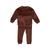商品第1个颜色Brown, Pouf | Unisex Velour Shirt and Pants Set, Toddler To Child