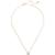Kate Spade | Gold-Tone Square Glitter Stone Mini Pendant Necklace, 17" + 3" extender, 颜色Opal Glitt
