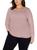 INC International | Plus Womens Ribbed Long Sleeves Pullover Top, 颜色pale mauve