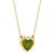 商品第4个颜色Peridot, Macy's | Gemstone Bezel Heart 18" Pendant Necklace in 10k Gold