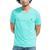 商品Nautica | Men's J-Class Logo V-Neck T-Shirt颜色Aqua Lagoon