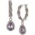 Givenchy | Pavé & Pear-Shape Crystal Charm Hoop Earrings, 颜色Purple