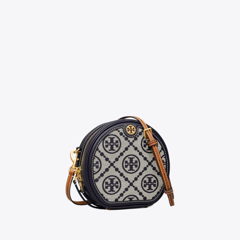 商品第1个颜色蓝, Tory Burch | 【香港直邮】汤丽柏琦TORYBURCH女包提花圆饼包88168/88487