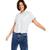 商品Tommy Jeans | Women's Striped Button-Front Top颜色Stapler Stripe- Harbor Blue Multi