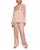 颜色: Geosphere Silver Pink, Eberjey | Inez Printed Washable Silk Long Pajama Set