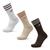 颜色: White-Wonder Beige-Dark Brown, Adidas | adidas Solid Crew 3 Pack - Unisex Socks