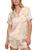 颜色: Floral Bloom Peach Dust/Ivory, Eberjey | Inez Printed Washable Silk Short Pajama Set