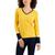 商品Tommy Hilfiger | Women's Ivy Cotton V-Neck Tipped Sleeve Sweater颜色Sunflower/sky Captain/ivory