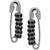 颜色: Black, Karl Lagerfeld Paris | Pavé Bead Safety Pin Drop Earrings