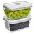 颜色: clear-2-pc glass medium, ZWILLING | ZWILLING Fresh & Save Airtight Food Storage Container, Meal Prep Container