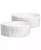 颜色: White, Park Life Designs | Set of two Manor Collection ceramic pet bowls