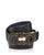 color Nero, Salvatore Ferragamo | Double Gancini Buckle Leather Belt