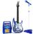 颜色: blue, Best Choice Products | Kids Electric Musical Guitar Toy Play Set w/ 6 Demo Songs, Whammy Bar, Microphone, Amp, AUX