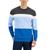 Club Room | Men's Elevated Marled Colorblocked Long Sleeve Crewneck Sweater, Created for Macy's, 颜色Nearing Dusk