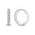 商品Giani Bernini | Cubic Zirconia Oval Huggie Hoop Earrings in Sterling Silver颜色Silver