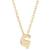 ADORNIA | 14k Gold-Plated Mini Initial Pendant Necklace, 16" + 2" extender, 颜色G