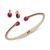 商品Givenchy | Silver-Tone 2-Pc. Set White Floating Stone & Crystal Cuff Bangle Bracelet & Matching Stud Earrings颜色Red