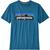 颜色: Wavy Blue, Patagonia | P-6 Logo T-Shirt - Kids'