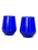 商品第1个颜色ROYAL BLUE, Estelle Colored Glass | Tinted Stemless Wine Glasses 2-Piece Set