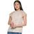 商品Calvin Klein | Women's Printed Flutter Sleeve Top颜色Khaki Multi