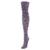 Memoi | Women's Slub Cable Knit Over The Knee Socks, 颜色Blackberry Cordial