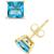 商品第4个颜色Blue Topaz, Macy's | Princess-cut Gemstone Stud Earrings in 14K Yellow Gold