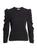 商品FRAME | Cashmere-Wool Shirred Sleeve Sweater颜色CHARCOAL HEATHER