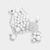 颜色: silver, FASHNZFAB | Crystal Pearl Poodle Brooch